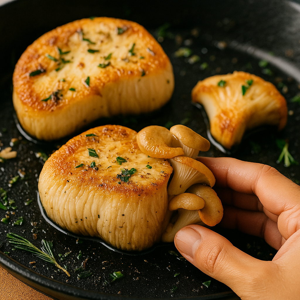 Lion's Mane 'Steaks' with Herbs