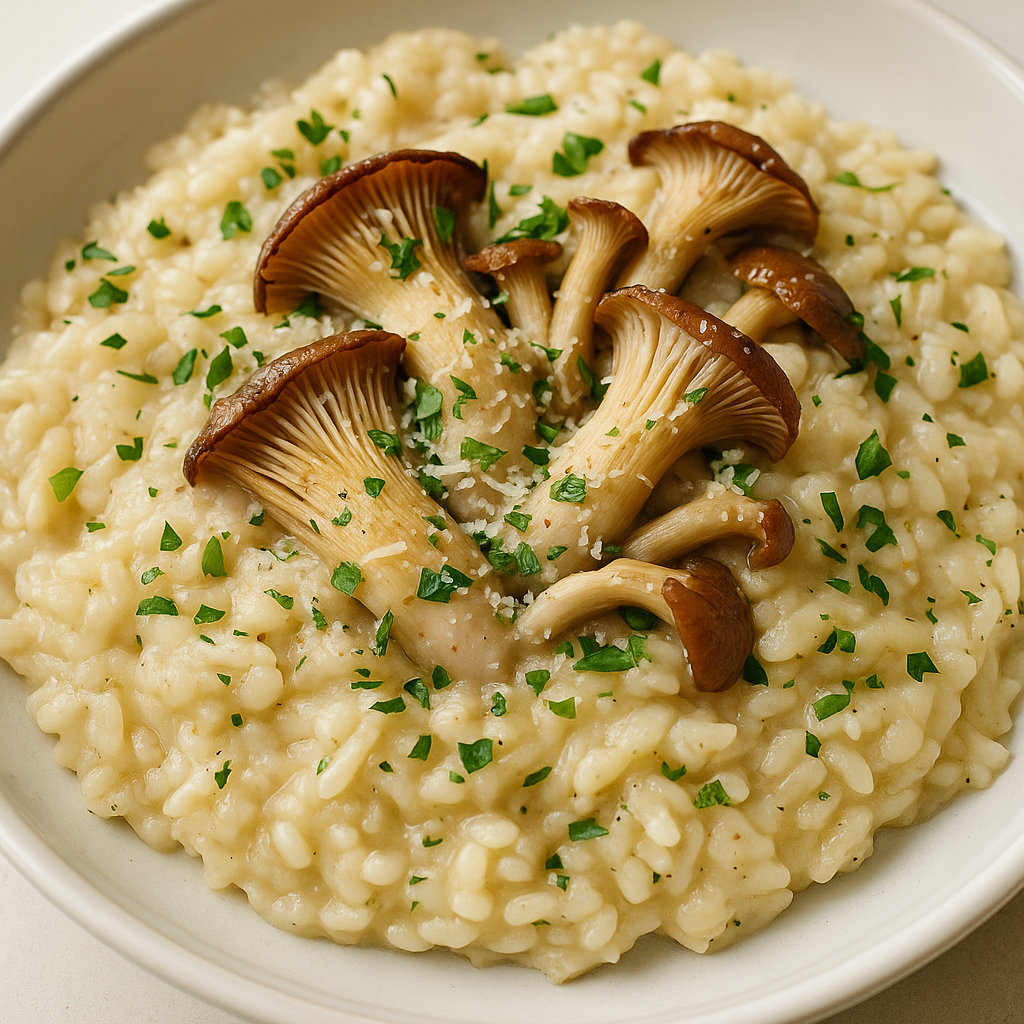Creamy Oyster Mushroom Risotto